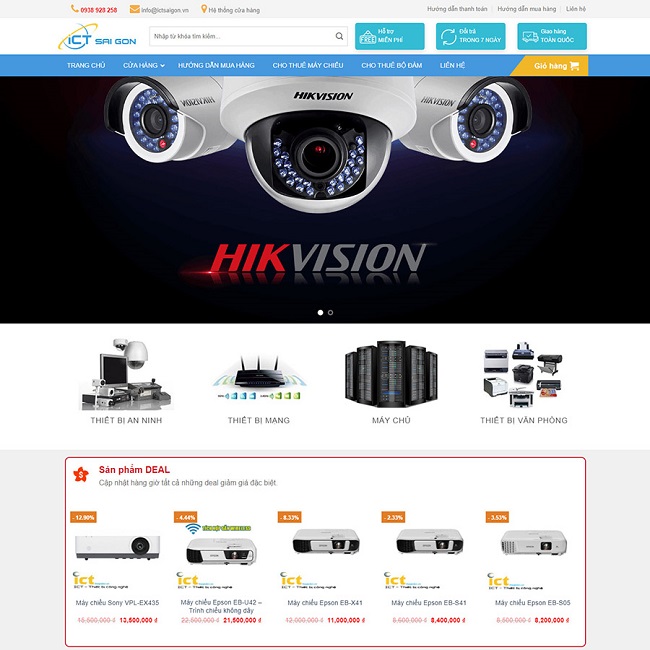 Website bán camera thiết bị giám sát