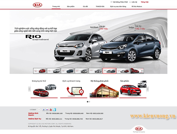 Thiết kế website mua bán ô tô