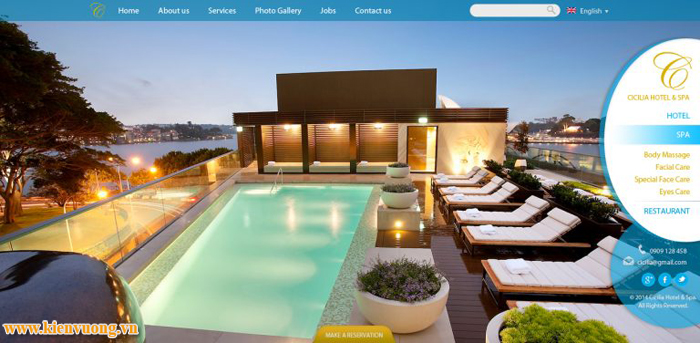 Thiết kế website resort nghỉ dưỡng