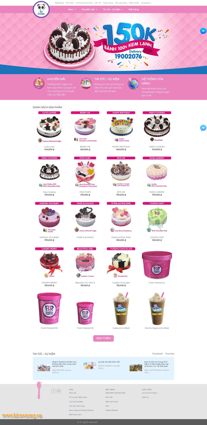 Thiết kế website bán bánh kẹo