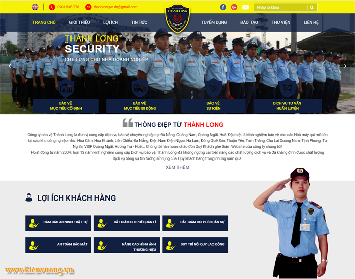 Thiết kế website dịch vụ bảo vệ an ninh