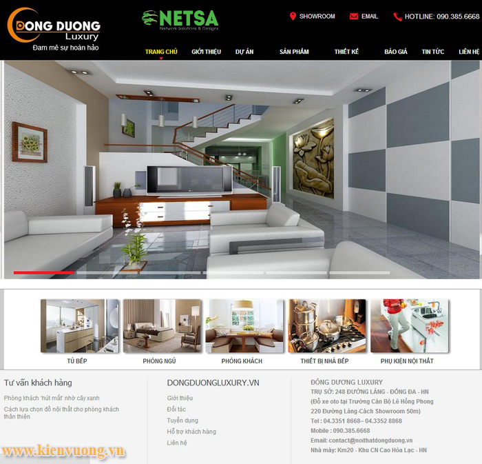 Thiết kế website trang trí nội thất