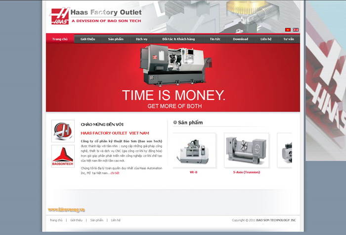 Thiết kế website ngành cơ khí máy móc