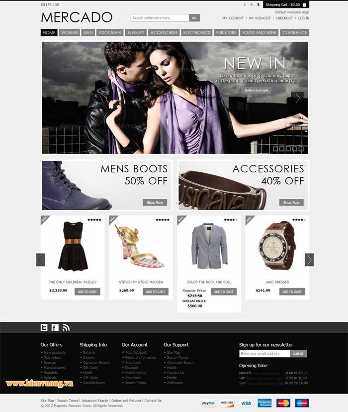 Thiết kế web bán quần áo thời trang
