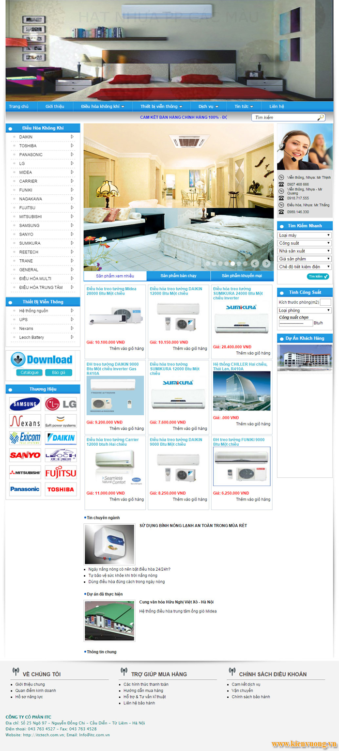 Thiết kế website sửa chữa điện lạnh