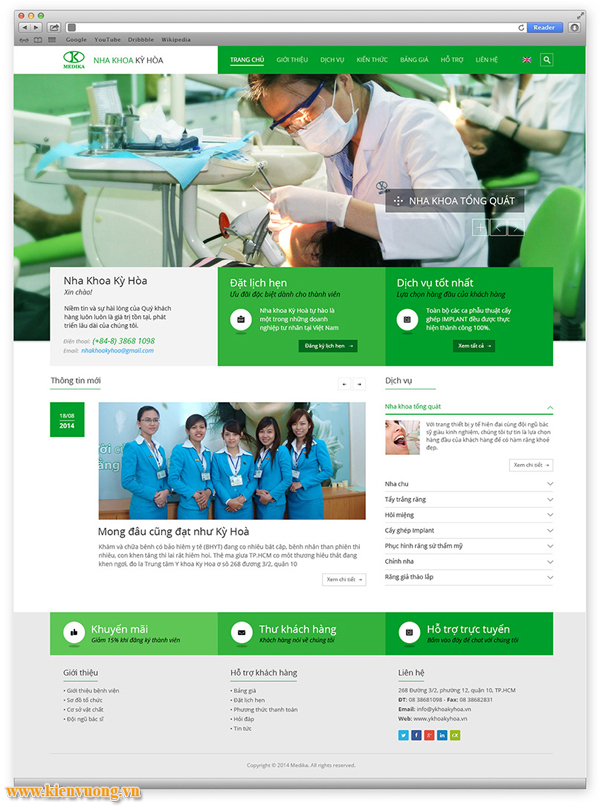 Thiết kế website phòng khám nha khoa
