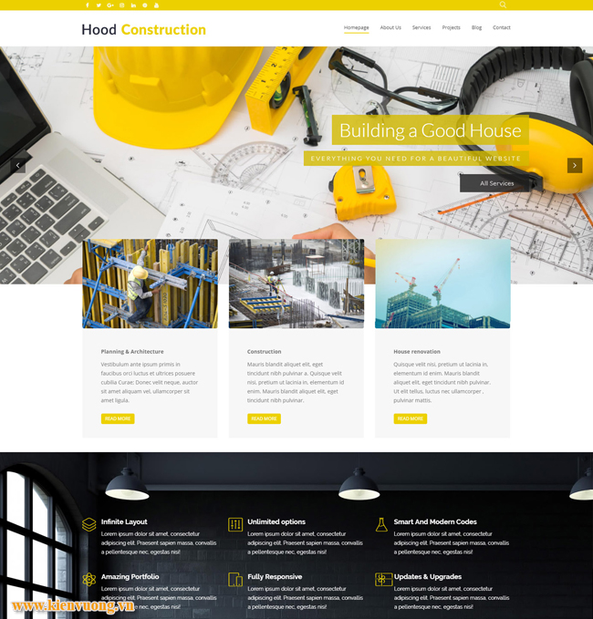 Thiết kế web kinh doanh vật liệu xây dựng