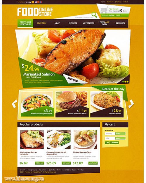 Thiết kế web bán đồ ăn vặt, thức ăn nhanh