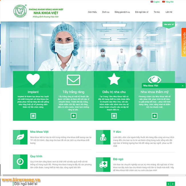 Thiết kế website thiết bị y tế, phòng khám, bệnh viện chất lượng
