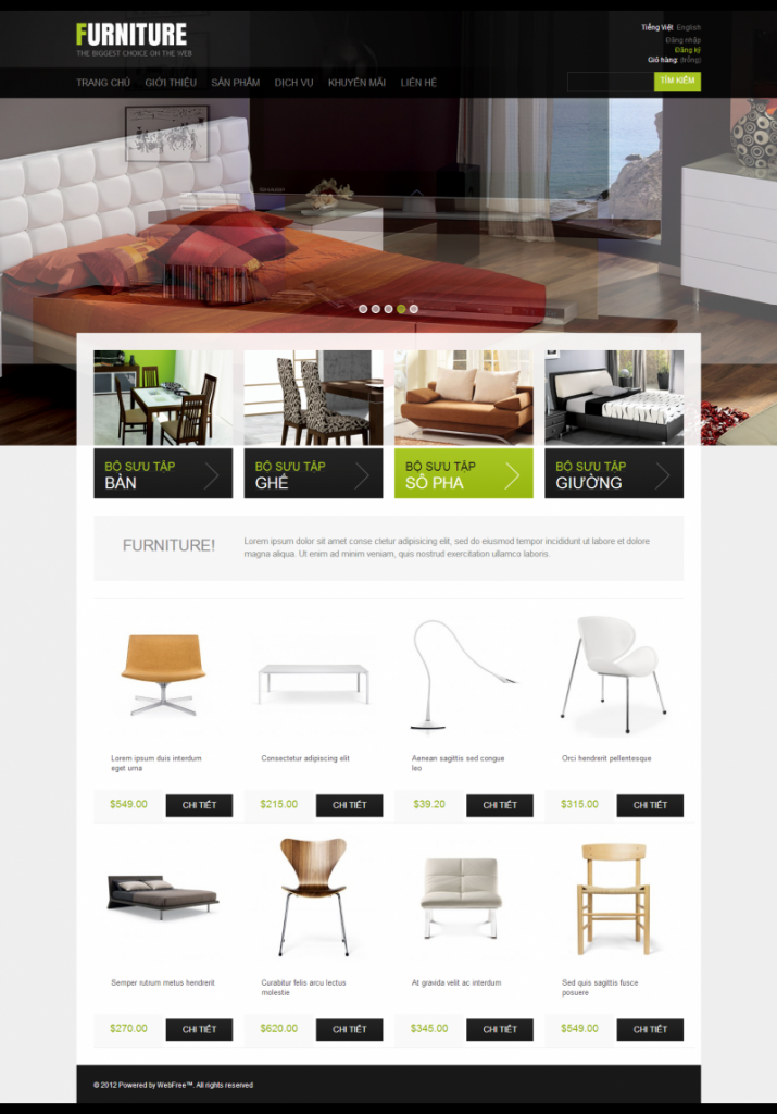 Thiết kế website xưởng gỗ sản xuất đồ nội thất