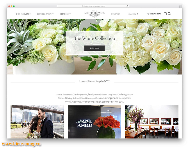 Thiết kế web cửa hàng hoa tươi