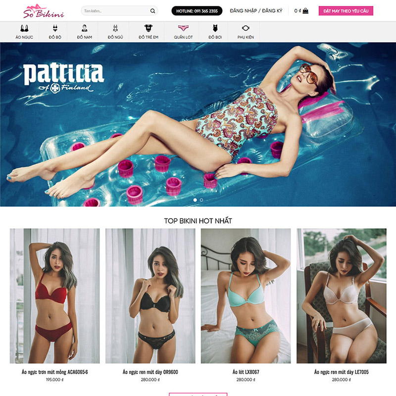 Thiết kế website bán bikini