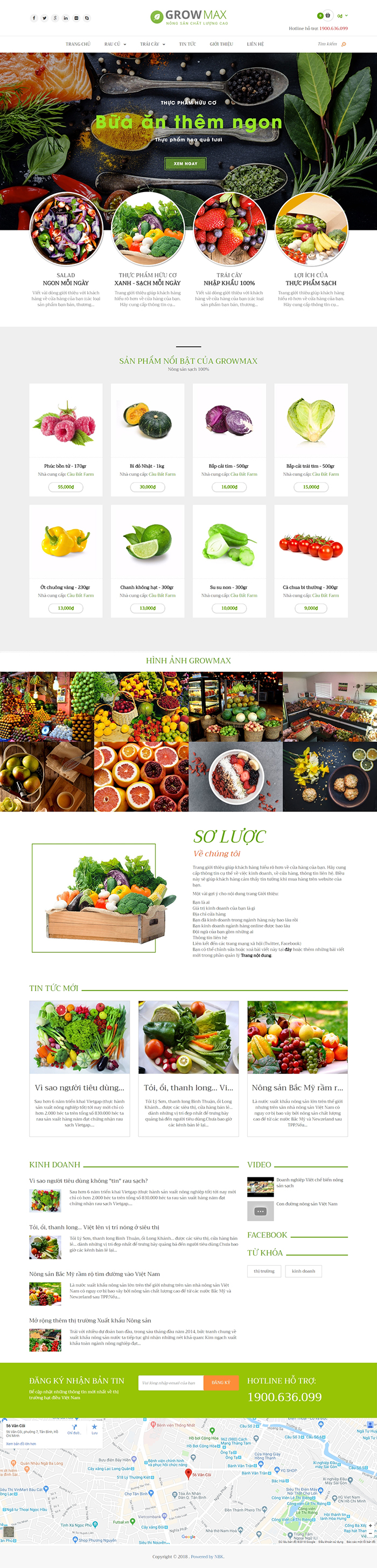Thiết kế website bán nông sản