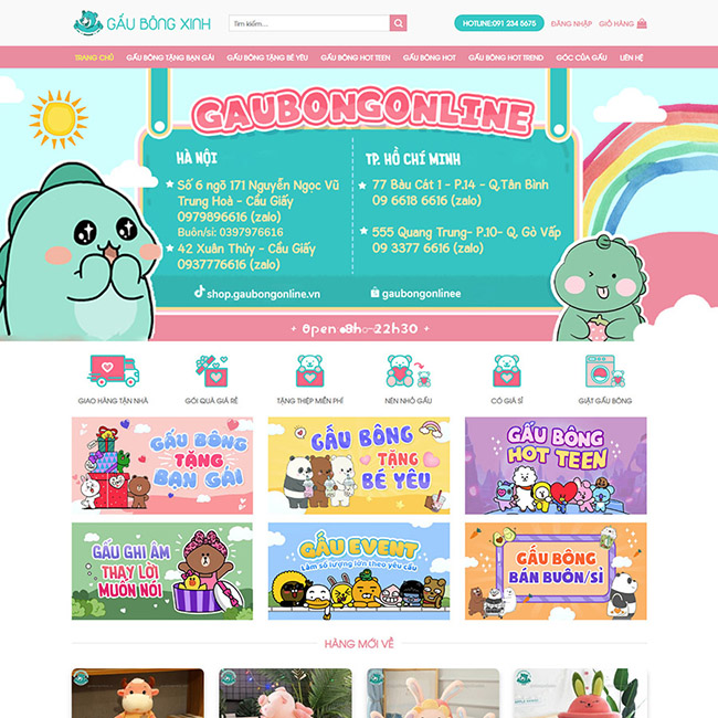 Mẫu thiết kế website bán hàng online đẹp