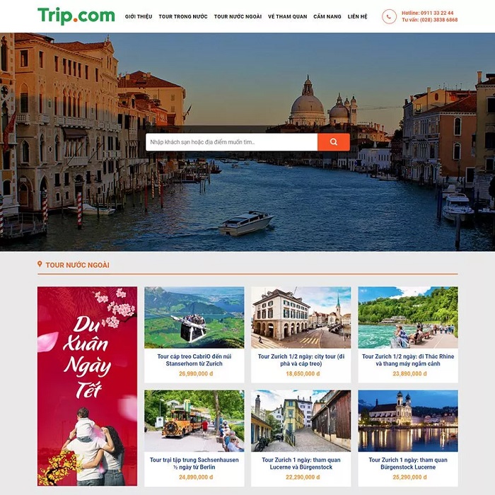 Các mẫu website du lịch đẹp