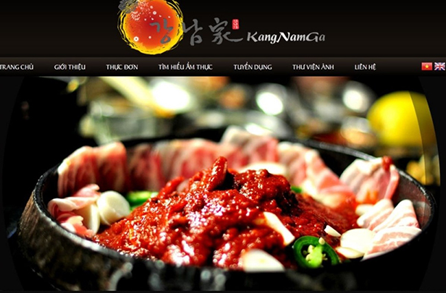 Thiết kế trang web dịch vụ nấu ăn đặt tiệc